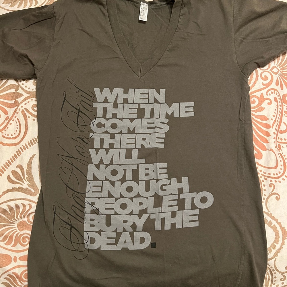 Flag Nor Fail Dark Gray V-Neck Tee
